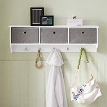 SoBuy Wall Coat Rack FRG282-W - 白色 - 查看 3