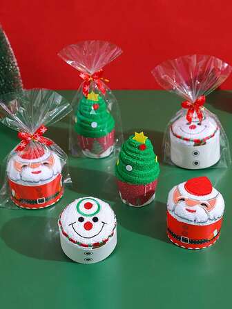 1 st jultema handduk, tecknade jultomten, träd, snöflinga och älgdesigner - söt mjuk handduk för kök och badrum, julfestgåvor