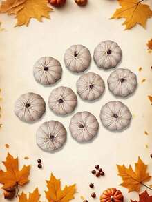 6 peças de abóbora de veludo para ação de graças, abóbora artificial de outono, usada para mesa de jantar, lareira, guirlanda faça você mesmo, videira, decoração para festa de fim de ano