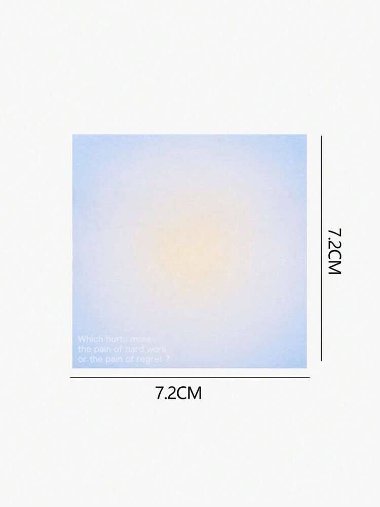 3pcs/Pack Gradient Color Memo Pad, Random Color - Multicolor - View 2