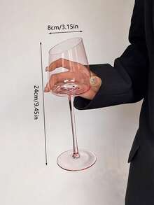 1 件法国限量版浪漫粉色香槟杯，高端起泡酒杯，复古高脚杯 - 粉色 - 查看 3