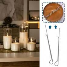 EMSea 15pcs 11cm Multifunctional Candle Wick Holders Metal Wick Centering Tool Suitable For Candle Making Candle DIY Accessories Sliver
