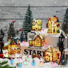 10/30 Stücke Weihnachts Mini Glitzer Enten, bunte, winzige, kleine Harz Enten zum Verstecken, Plastik Miniatur Enten Figuren für Heim Dekoration, Micro Garten, Heim Landschaft, Aquarium, Weihnachts Handwerk, Geschenke, Party Favors (Zufällige Farbe)