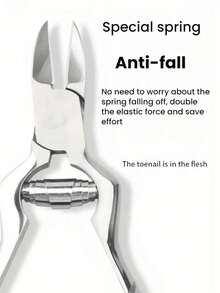 1pc Professional Podiatrist Toe Nail Clipper - Ultra Sharp Curved Blades, Stainless Steel, Suitable For Thick Nails And Ingrown Nails, Nail Care | Precision Scissors | Stainless Steel Scissors