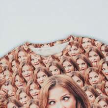 Customized Funny Face Design Men's Crew Neck Sweatshirt, Men's Sportswear, Personalized Hoodie With Amusing Face Pattern, Autumn/Winter Casual Sporty Style, Ideal Gift For Him/Her