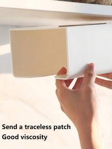 1件加厚壁挂式纸巾盒，纸巾架，创意家居纸巾收纳盒，无需钻孔纸巾盒，纸巾分配器，附带不干胶贴纸