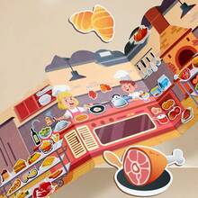 可重复使用的DIY贴纸书，多场景和主题贴纸，创意纸质贴纸，便携式安静忙碌贴纸活动礼物 - 彩色 - 查看 7