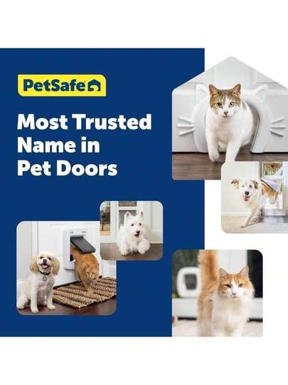 PetSafe Interior 2-Way Locking Cat Door - Indoor Pet Flap - Hides Litterbox Or Food - DIY Installation