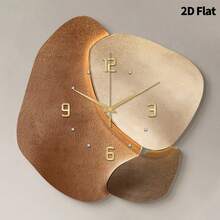 2D Flat, 1pc Modern Fashion Ideas Art Decorative Wall Clock, Super Silent Quartz Movement, No Ticking Sound, Decorative Clock For Living Room, Bedroom, Office, Kitchen And Cafe, Perfect For Christmas, New Year, Valentine's Day Gifts - Multicolor - View 12