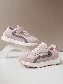 1双儿童运动鞋，2025年春秋季，男童休闲运动鞋，新款低帮女童白色休闲鞋，软底百搭运动鞋 - 粉色 - 查看 4