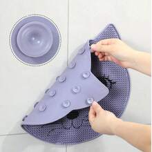 1pc Bath Tub And Shower Mat, Anti-Slip Shower Pad With Drain Holes And Suction Cups, Soft Machine Washable Rug, Home Bathroom Shower Mat, Bathroom Accessories, Bathroom Decor, Kitchen Area Rug, Laundry Room, Bathroom Non-Slip Mat With Suction Cups, Bath Rug, Shower Mat With Circular Holes Design, Bathroom Massage Ring, Quick Drainage, Suitable For Shower Stall, Hotel Bathroom, Toilet, Bathtub, Bathroom Accessories