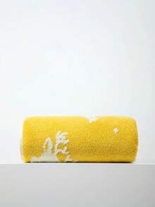 1件 聚酯纖維黃色浴巾或廚房小毛巾，薄款，聖誕圖案，男女皆宜，四季適用，快乾吸水，適合浴室、節日禮物、學校、戶外旅行與居家使用 - 黃色 - 查看 8