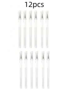 2 pezzi/3 pezzi/4 pezzi/5 pezzi/6 pezzi Penna segnatratto per microblading delle sopracciglia bianche, penna segnatratto per la pelle, strumenti di mappatura per il posizionamento del trucco permanente per sopracciglia