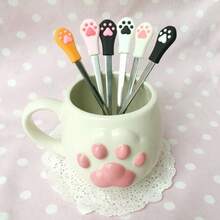 Cute Spoon Stainless Steel Coffee Spoon Dessert Tea Appetizer Bistro Cake Ice Cream Sugar Spoons Paw
