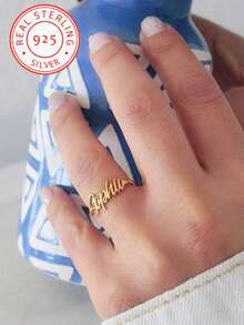 One Piece Custom Ladies English Name Ring, Fine Ladies Jewellery Gifts, Mother's Day Gifts, Valentine's Day Gifts, Birthday Gifts, Wedding Anniversary Gifts, Christmas Gifts, High Class Gifts For Friends And Classmates Graduation Gifts For Family Members