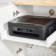 SoBuy Printer Table Filing Cabinet Sideboard Made Of MDF(E1) White Natural