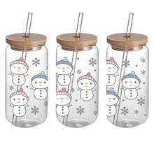 مجموعة من 4 أغلفة أكواب بلاستيكية لاصقة ذاتية اللصق بطبعات موضوع عيد الميلاد، مقاومة للماء والخدش، ورق نقل بلوري ثلاثي الأبعاد للأكواب والزجاجات - ملصقات عالية الجودة (4.3 بوصة * 9.4 بوصة) - متعدد الألوان - مشاهدة 4