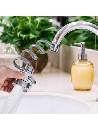 3-standen kraanverlengstuk met flexibele slang, sproeier voor badkamer- en keukenkraan, waterbesparende baddouchekopverlenging