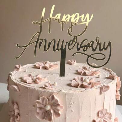 1件/3件/6件周年纪念蛋糕装饰、结婚周年纪念派对装饰、爱情周年纪念浪漫派对装饰——非常适合甜品桌装饰和蛋糕装饰，营造甜蜜欢乐的氛围。