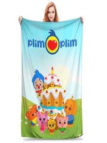 Cartoon Plims Blanket Cover Clown Wool Throw Blankets Summer Air Conditioning Printed Ultra-Soft Warm Bedspreads, (3) - 白色 - 查看 1