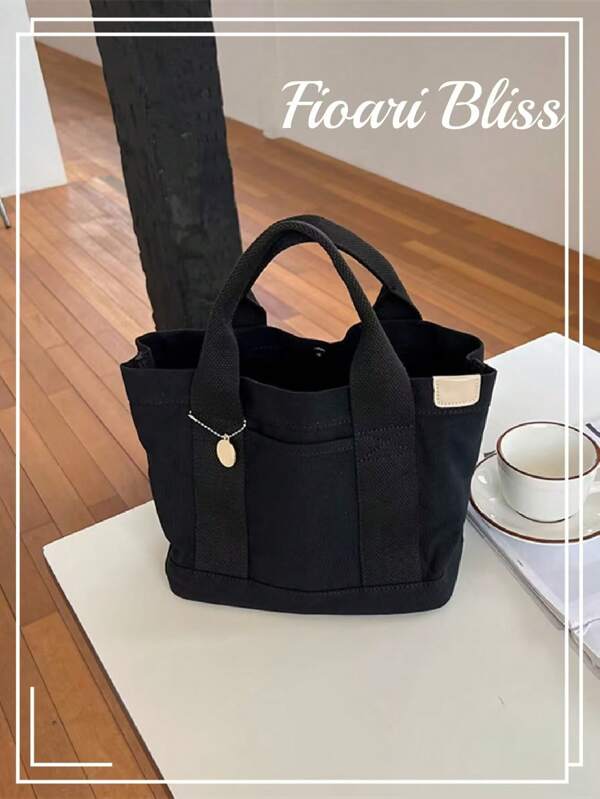 حقيبة كانفاس ذات طراز ياباني/كوري بسيط