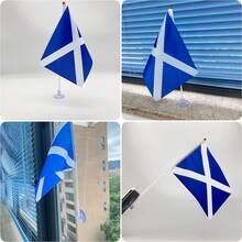 Scotland Flag, Scotland Rope Flag, Scotland Hand Flag - Made Of Polyester Fabric With Plastic Pole - Durable Polyester Material - Versatile Use For Events, Parties, Business, Sports, Festivals - Multicolor - View 7