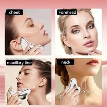 USB Rechargeable Electric Face & Neck Massager, 650mAh Lithium Battery, Multi-Functional Beauty Tool For Women, Heart-Shaped Ergonomic Design, Facial Massage Device