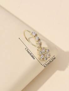 1pc Delicate Gold Flower Nose Ring, Suitable For Daily Wear - Gold - View 4