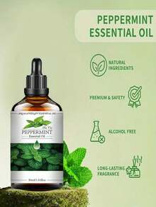 Christmas 1pc 30ml / 1-Ounce Large Bottle Of Mint Aromatherapy Essential Oil With Dropper, Suitable For All Scenarios. Space Aromatherapy Essential Oil Is Suitable For Humidifiers And Diy Aromatherapy Candles Home Decor New Year Gift