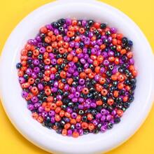 100/200/500pcs Halloween Acrylic Transparent Corner Spaced Beads Rondelle Faceted Beads & Shiny Rhinestone Round Spacer Beads & Crack Beads & Asymmetrical Wheel Bead Faceted Loose Spacer Beads For Jewelry Making Bracelet Necklace Fashion Earrings DIY Mobile Phone Chain, Flower Bouquet, Handbags, Halloween Party Gift Crafts Supplies