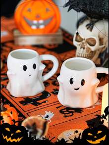 DearDali 1 件 400ml 趣味浮雕精灵陶瓷咖啡杯，可爱万圣节鬼魂新奇马克杯、茶杯、万圣节礼物、沙特咖啡杯、不给糖就捣蛋，适合派对或朋友礼物 - 彩色 - 查看 10