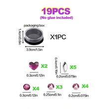 19 件粉色蝴蝶形 DIY 牙齿首饰套装，简约优雅牙齿配件套装，适合日常、派对、节日、舞会（不含胶水）