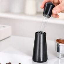 Dụng cụ phân phối bột cà phê 58mm, dụng cụ phân phối bột cà phê espresso 54mm (dành cho Barista), que khuấy cà phê espresso kiểu kim 53mm, chiều cao kim điều chỉnh được, thích hợp cho gia đình và quán cà phê, mùa tựu trường. - màu đen - Xem 4