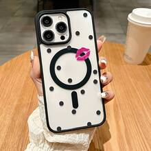 Funda para teléfono Multicolor opcional TPU + Acrílico 2 en 1 Funda magnética Macaron compatible con iPhone16 15 14 13 12 11 X/ XS XSMAX - Negro - Ver 1