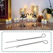 EMSea 15pcs 11cm Multifunctional Candle Wick Holders Metal Wick Centering Tool Suitable For Candle Making Candle DIY Accessories Sliver