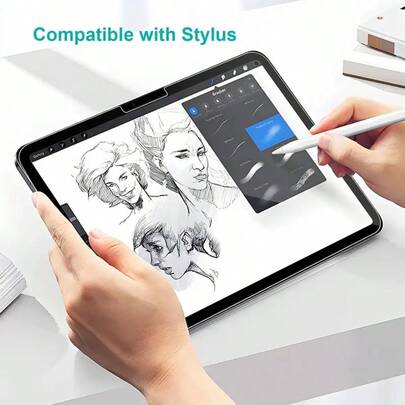 Hydrogel M-Grit Protective Film Compatible With Ipad Pro 13, M4, 12.9-Inch Air, 11.5-Inch, 4-Inch, 3-Inch, 2-Inch M3, M2 Screens. Also Compatible With Ipad A16, 10, 9, 10th Generation, 9th Generation Mini 6, 7 Models (For Writing And Drawing). Screen Protection Essentials, Applicable To Daily Shield, Office, Home Pad Screen Protector Pad Accessories Waterproof Shockproof Anti-Fall Anti-Fall Scratch Resistant Anti-Fingerprint Full Cover