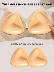 1 Par de Almofadas Adesivas Autoadesivas Dupla Face, Almofadas Adesivas para o Peito, Almofadas de Enchimento Reutilizáveis, Almofadas Invisíveis Grossas para Sutiã e Maiô Bikini, À Prova d'Água para Natação