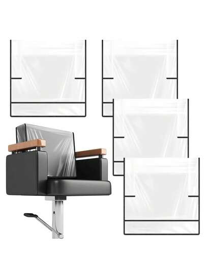 1pc Transparent PVC Salon Hair Coloring Chair Protective Cover, Universal Salon Chair Back Cover, Protects Against Hair Dye