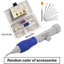 LAMYA 1 Set DIY Embroidery Punch Needle Kit With Storage Box, 50 Colors Threads, 9pcs Needles, Upgraded Embroidery Pen, Clothing Embroidery Needles, Sewing Tools (Random Color)