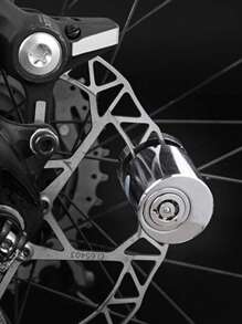 1 pieza Candado de disco de freno para bicicleta, candado antirrobo para bicicleta de montaña, candado de disco de freno para motocicleta/bicicleta eléctrica, equipo de ciclismo - Multicolor - Ver 2