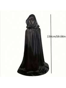 1 件万圣节连帽斗篷，万圣节连帽斗篷女巫服装吸血鬼斗篷巫师长袍角色扮演服装男士，万圣节圣诞斗篷服装派对斗篷