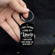 1pc Uncle Gifts The Best Special Funny Uncle Key Gifts Ring From Niece & Nephew For Men He Him Birthday Father's Day Gifts Christmas