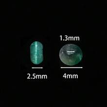 100 hạt cườm thủy tinh mắt mèo hai màu 2*4mm, nguyên liệu tự làm dây đeo điện thoại, vòng tay, vòng cổ. - hạt cườm - Xem 2