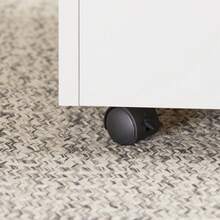 SoBuy FBT121-W, Home Office Mobile File Cabinet With 2 Drawers, Under Desk File Storage Cabinet On Wheels - White - View 11