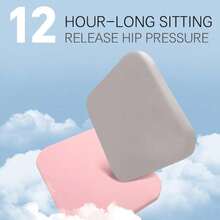 1 Piece Square Soft Cushion, Ultra-Soft Cushion, Comfortable For Long Periods Of Sitting, Office Cushion For Long Hours Of Sitting Without Fatigue, Car Seat Cushion, Home Dining Chair Cushion - 粉色 - 查看 2
