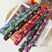 2pcs Christmas Long Candle, Christmas Tree, Santa Claus, Snowman Print Colour Candle, Christmas Creative Dining Table Atmosphere Decoration , Perfect For Christmas Party Decorations, Atmosphere Desktop Decoration, Christmas Gifts (No Electricity Required)