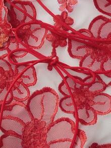 Women Y2k Halter Cami Tops Summer Floral Embroidery Sheer Mesh Crop Tank Tops Sexy Deep V Neck Open Back Tops See Through Going Out Tops Beach Club Streetwear Coquette Aesthetic Grunge Clothes - 玫紅色 - 查看 7