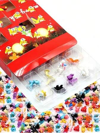 pokemon Pok é Mon, 24pcs, Pikachu Series, Flame Dragon, Squirtle, Various Anime Characters, Anime Merchandise, Mysterious Blind Boxes, Decompression, Anime Models, PVC Models, Party Gifts, Home Decor, Car Decorations, Birthday Gifts, Christmas, Halloween Gifts, Back To School Season Gifts, Perfect Gifts