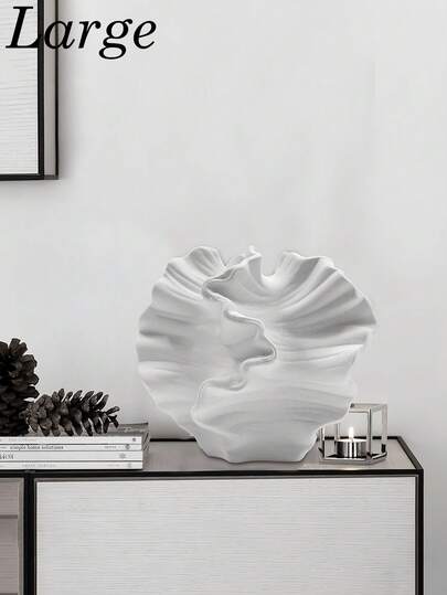 Moderne Minimalist Creative Resin Vase ation, Living Room Foyer TV Cabinet, Office Desktop Home Vase, Verlichting Luxe High End Artistic Flower Pot, Wabi Sabi Tea Tafel Cabinet ation Glass view 3