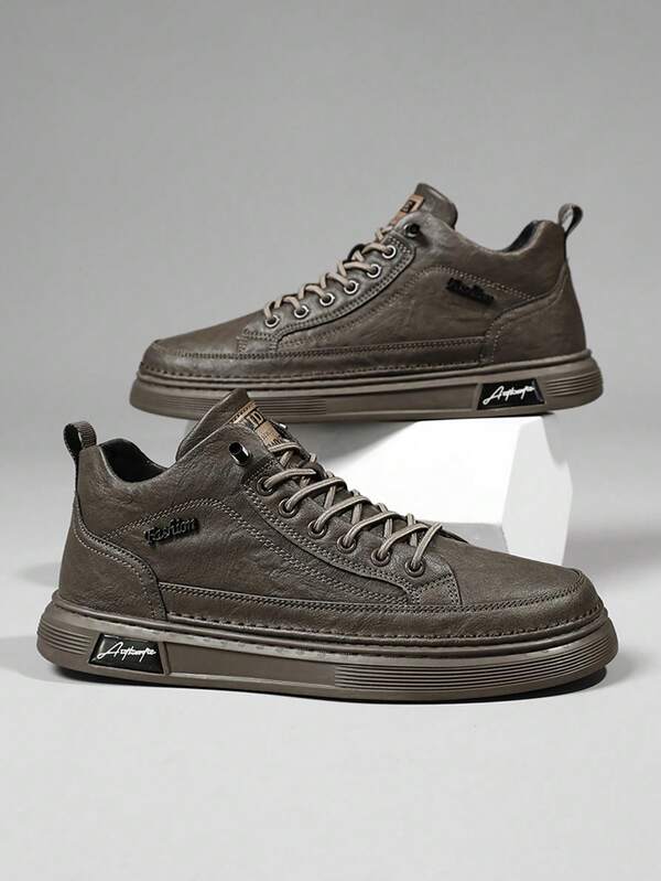 2025 Neue Herbst Herren Retro Britischer Stil Schnürledersportschuhe, vielseitige Sneaker für Teenager